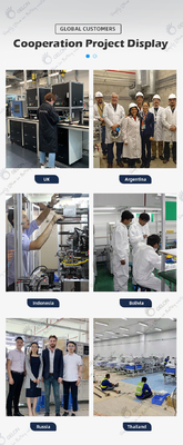 Bateria do laboratório que faz a linha de produção da bateria de lítio do equipamento