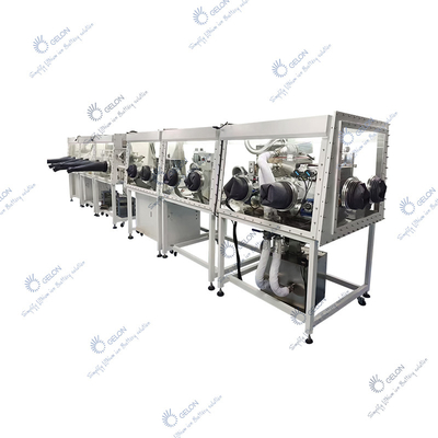 Cadeia de fabricação da bateria do equipamento da bateria da caixa de luva do vácuo da purificação da câmara da única estação do laboratório