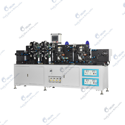 equipamento de fabricação cilíndrico de enrolamento da bateria 21700 da máquina de solda 18650 da folha do elétrodo da bateria do Lítio-íon
