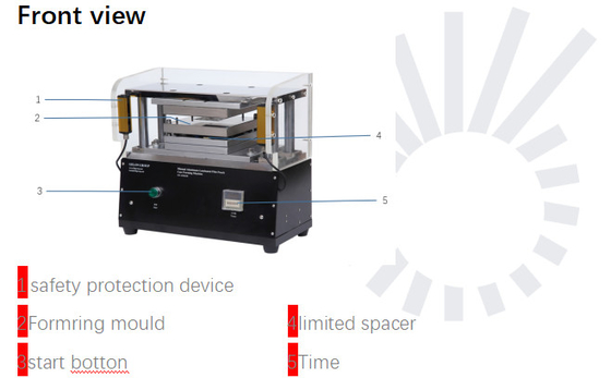 Pilha Li Ion Battery Research Aluminum Laminated Desktop do malote que forma a máquina