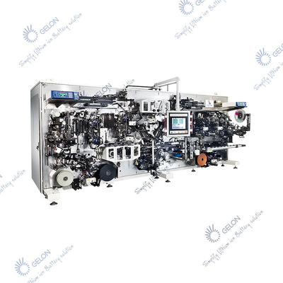 Cadeia de fabricação cilíndrica lítio do bloco da bateria da pilha Ion Battery Production Line do PLC