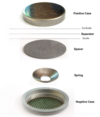 Pesquisa material SS304 SS316 CR2032 2016 da bateria da moeda da bateria caso da pilha de 2025 moedas