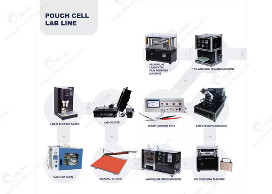 Linha de Ion Battery Pouch Cell Lab do lítio